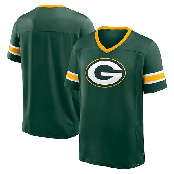 

Мужская футболка Green Bay Packers Hometown Premium Hashmark V-neck зеленого цвета Fanatics