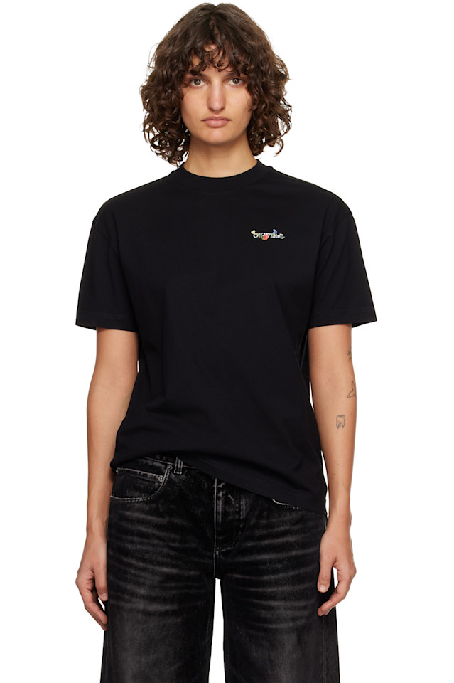 

Off-White Футболка с логотипом Black Arrow Glass Flower Regular