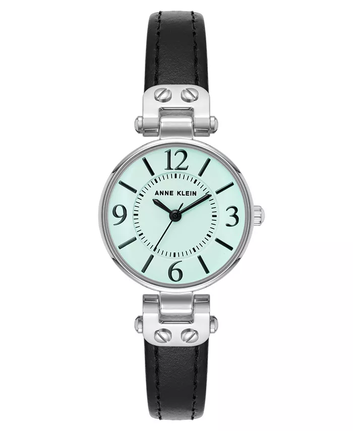 

Женские часы Quartz Black Essential с кожаным ремешком и металлическим браслетом серебристого оттенка, 26 мм Anne Klein, мультиколор