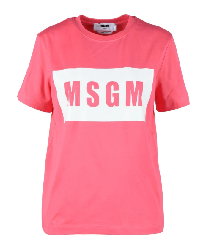 

Хлопковая футболка с уникальным дизайном. Msgm, розовый