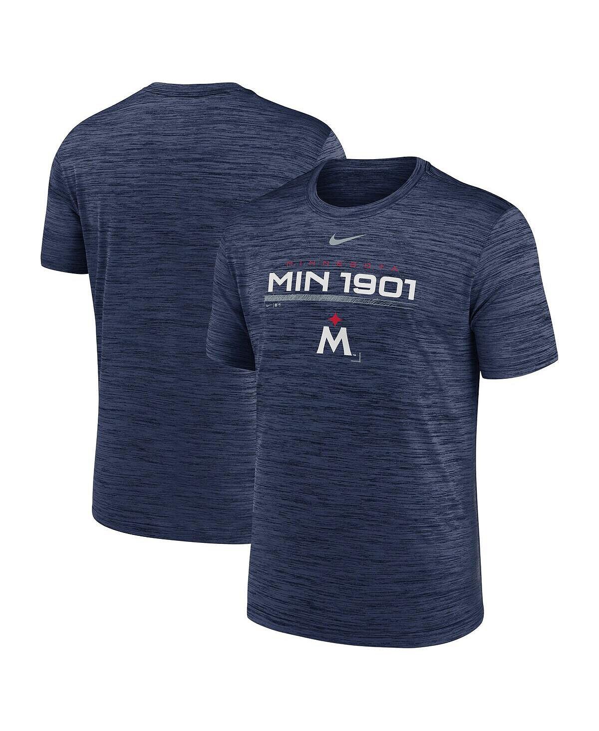

Мужская темно-синяя футболка Minnesota Twins Wordmark Velocity Performance Nike, Синий, Мужская темно-синяя футболка Minnesota Twins Wordmark Velocity Performance Nike