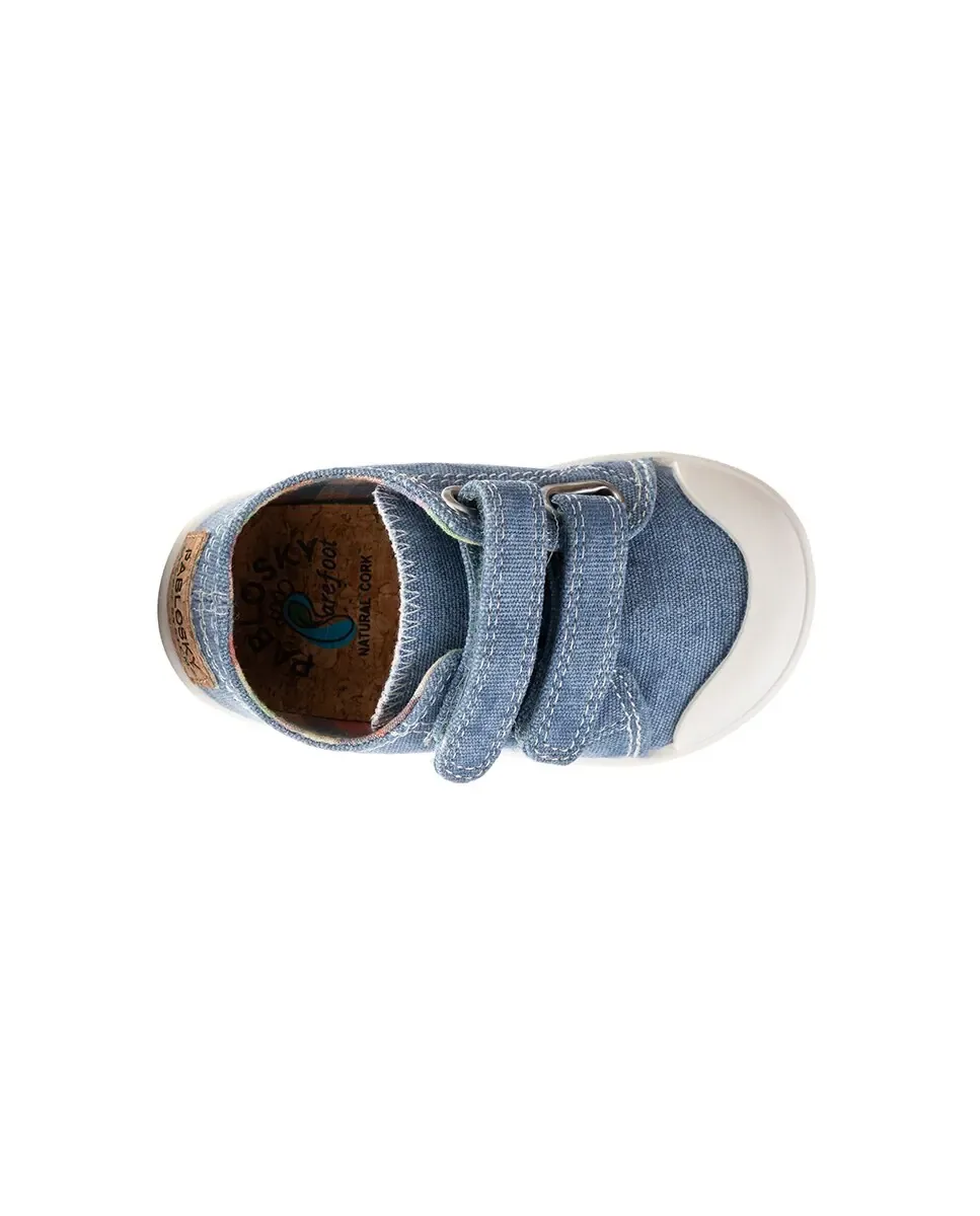 Унисекс кеды из холста босоногие с липучкой Pablosky, Azul Denim — фото 2