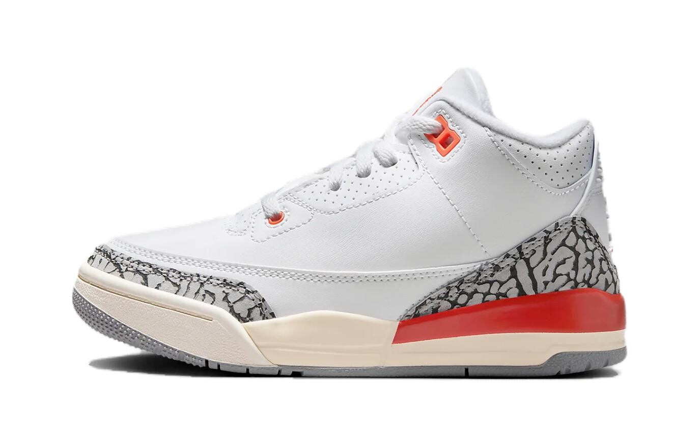 

Jordan Air Jordan 3 Детские баскетбольные кроссовки PS, White/Red/Grey