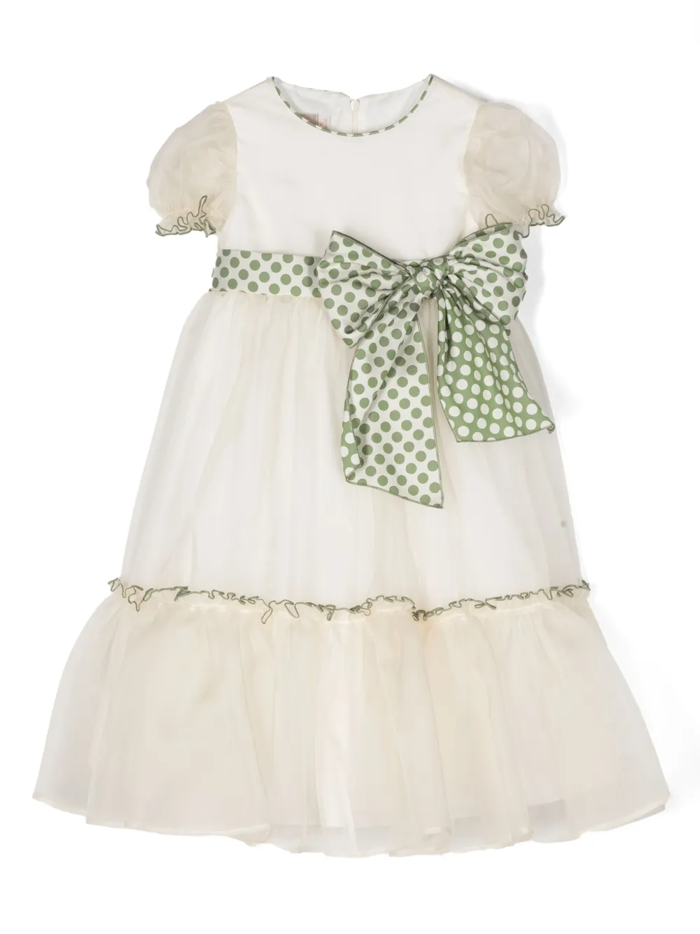 

Платье в горох с бантом La Stupenderia, нейтральный