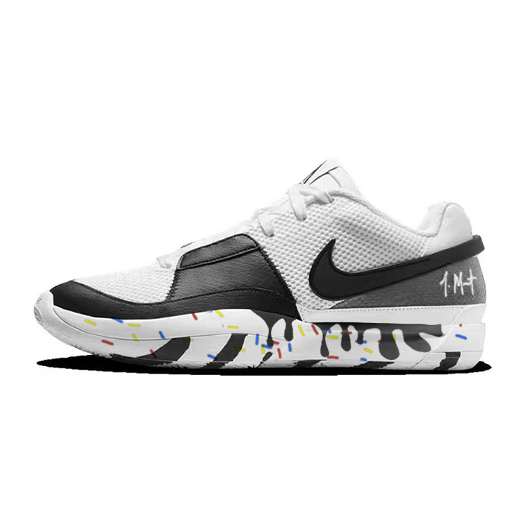 

Nike Баскетбольные кроссовки Ja 1 с противоскользящей подошвой, износостойкие, мужские, черно-белые