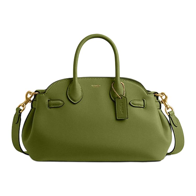 

COACH Кожаная сумка через плечо Империя Коровы кроссбоди женская тёмно-лаймовая