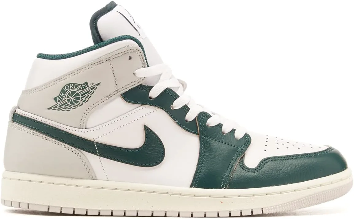 

Мужские кроссовки Nike Air Jordan 1 Mid SE, белый/нейтральный серый/зеленый