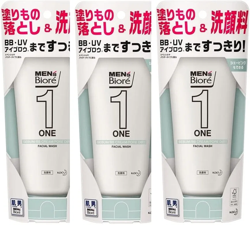 Набор Men's Biore — Очищающих гелей для умывания ONE, 3 шт по 200 г, цитрусовый аромат