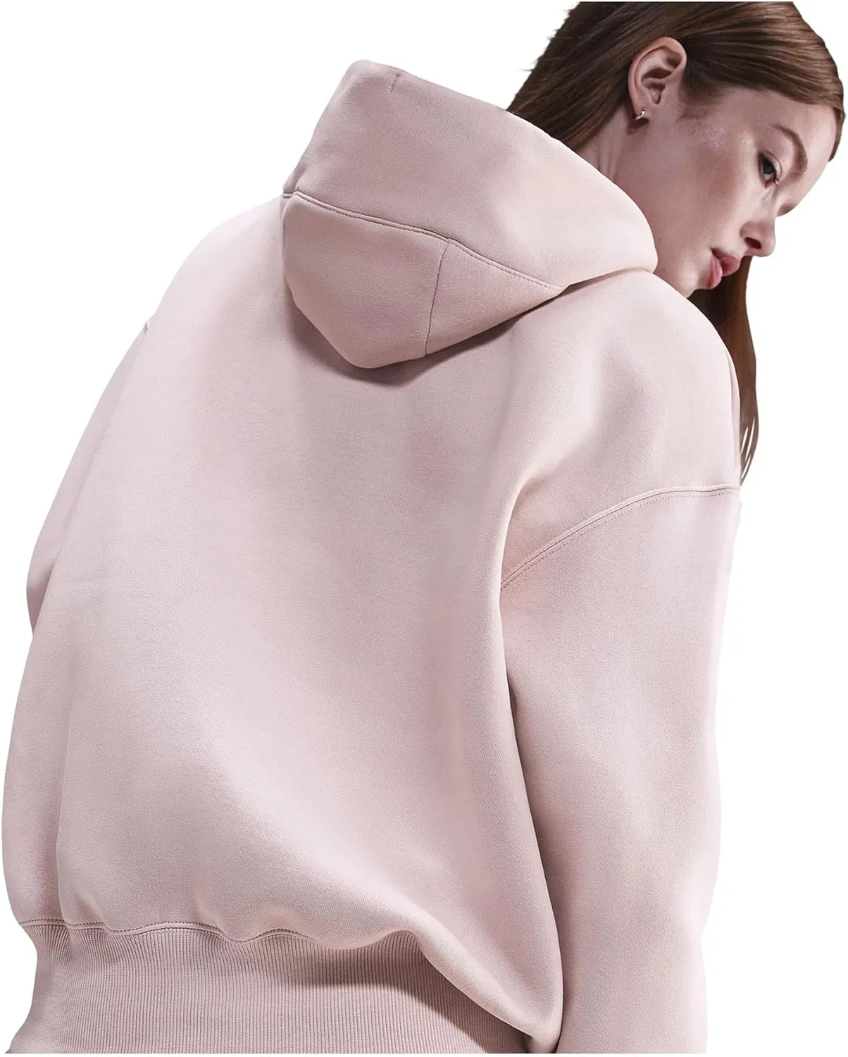 Толстовка женская Nike, оверсайз, цвет Silt Red/Sail — фото 4