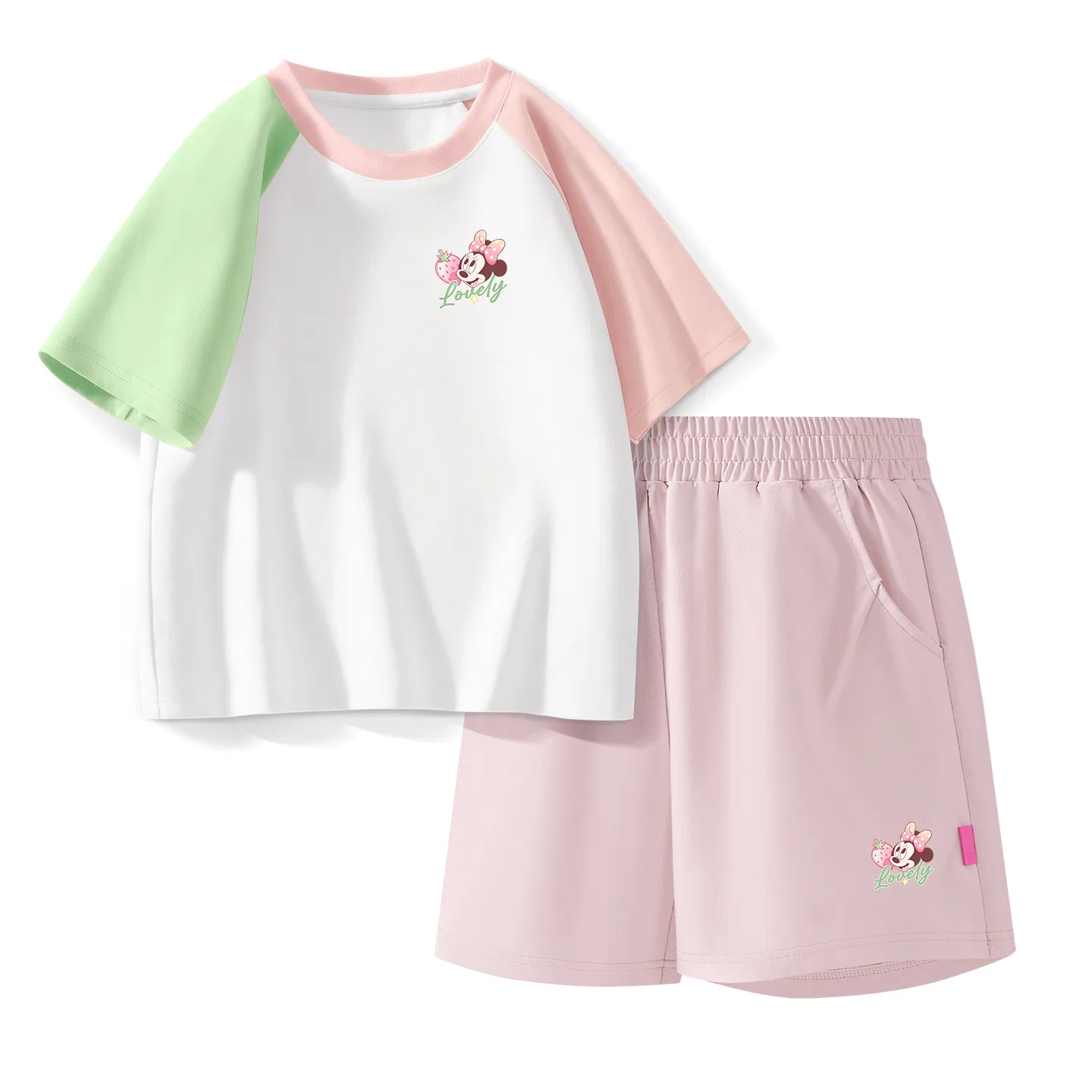 Детский спортивный костюм Casual Sportswear 2 Piece Set Disney, Daisy Green Pink+Daisy Lift K_Bottom Right Milk Glaze Pink — фото 4