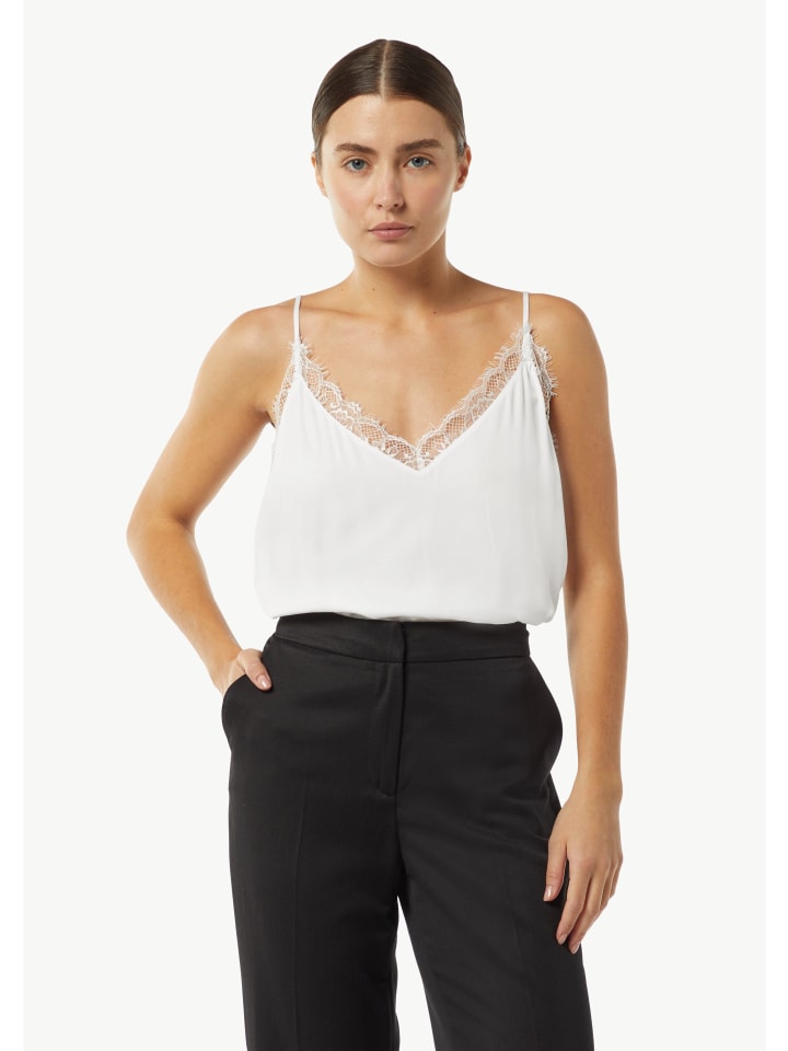 

Блуза comma Bluse keine Ärmellänge, белый