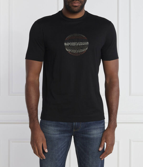 

Футболка Emporio Armani Regular Fit с принтом, черный