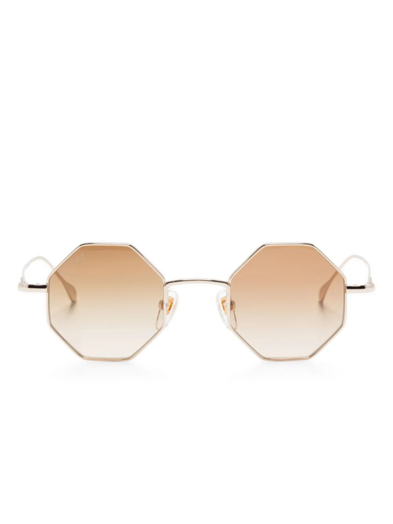 

Gucci Eyewear geometric-frame солнцезащитные очки, золотой