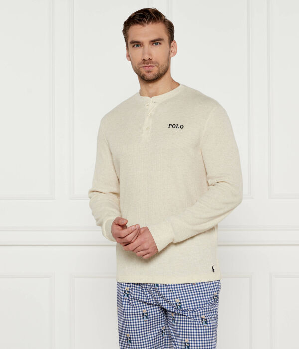 

Лонгслив Polo Ralph Lauren с тремя пуговицами, бежевый