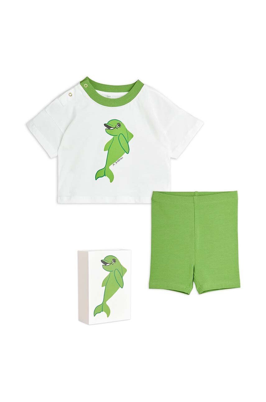 

Костюм для новорожденного Mini Rodini Dolphin, зеленый