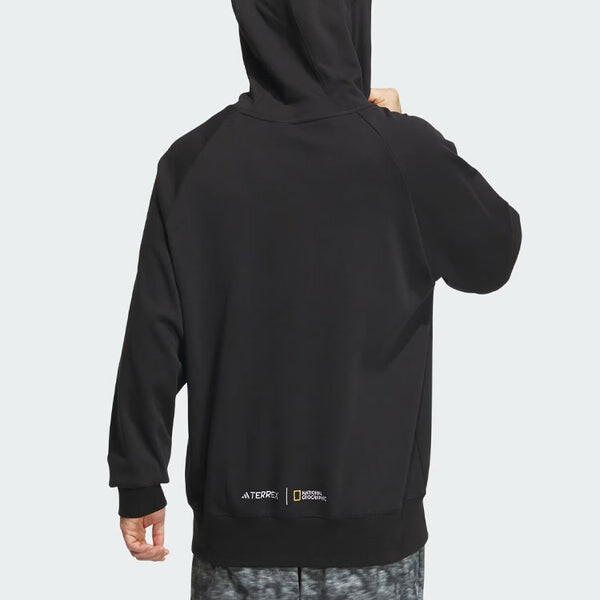 Толстовка x national geographic dwr graphic hoodie asia sizing Adidas, черный — фото 3