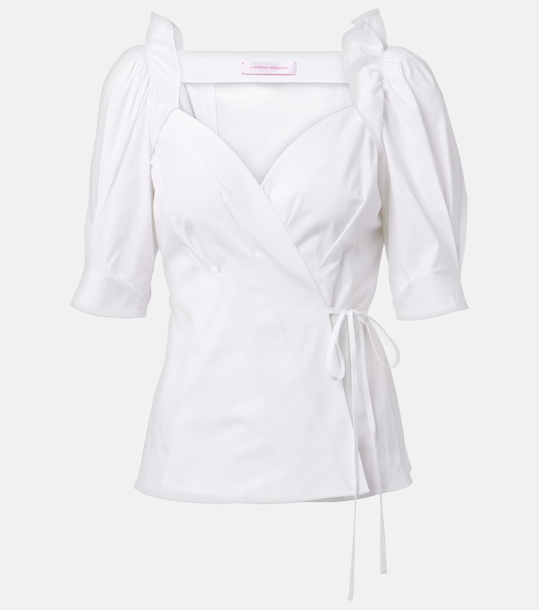 

Хлопковый топ-накидка с добавками Carolina Herrera, белый