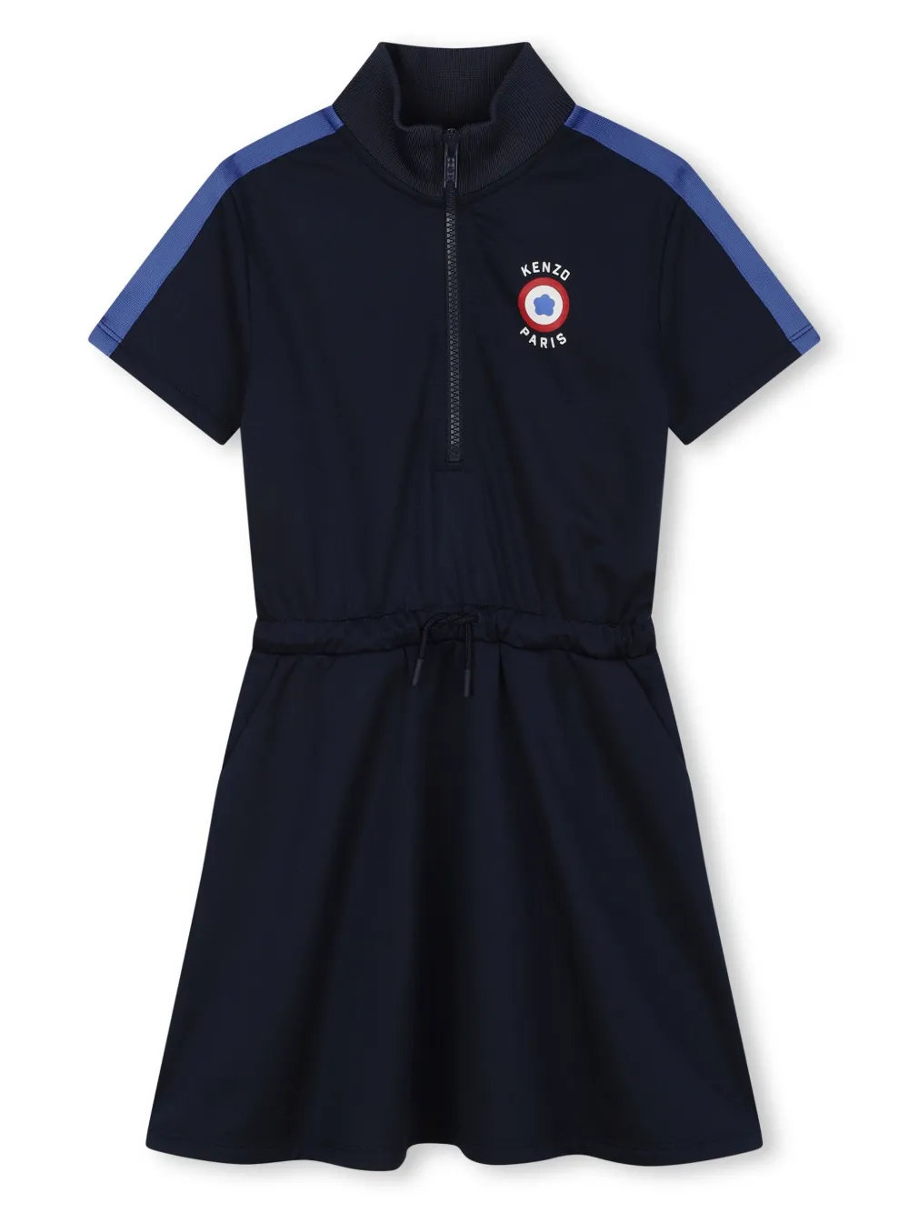 

Платье с кулиской и логотипом Kenzo Kids, синий