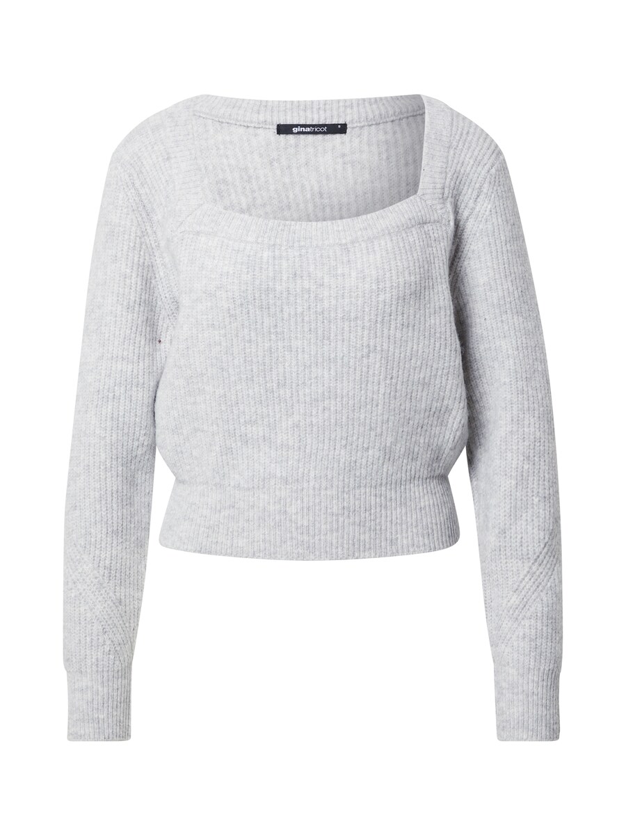 

Свитер Gina Tricot Kim, пятнистый серый