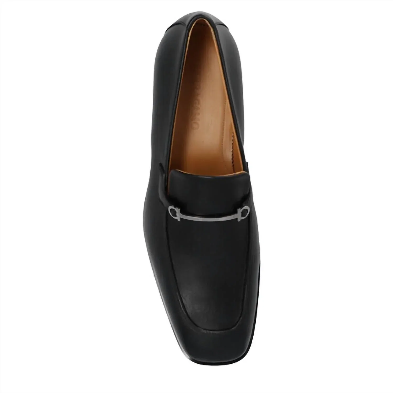Salvatore Ferragamo Мужские кожаные мокасины Gancini Ornament черного цвета — фото 4
