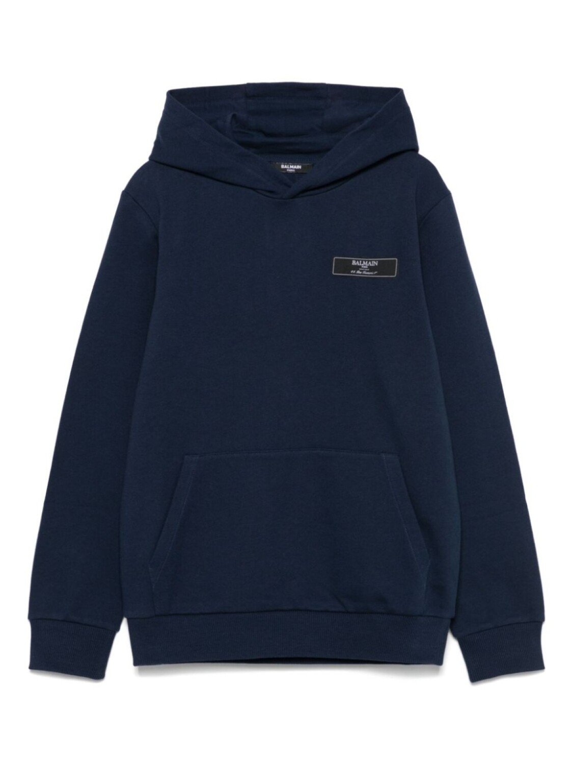 

Толстовка с капюшоном и нашивкой-логотипом Balmain Kids, синий