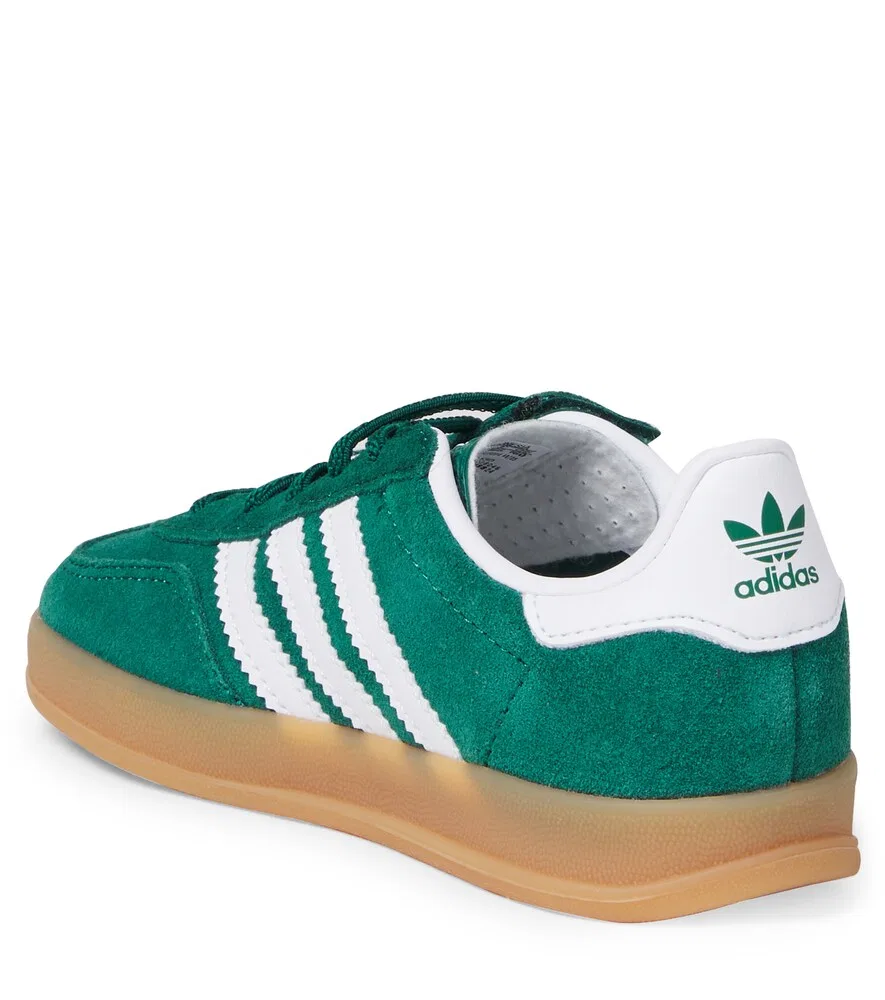 Замшевые кроссовки Gazelle Indoor Adidas Originals Kids, зеленый — фото 2