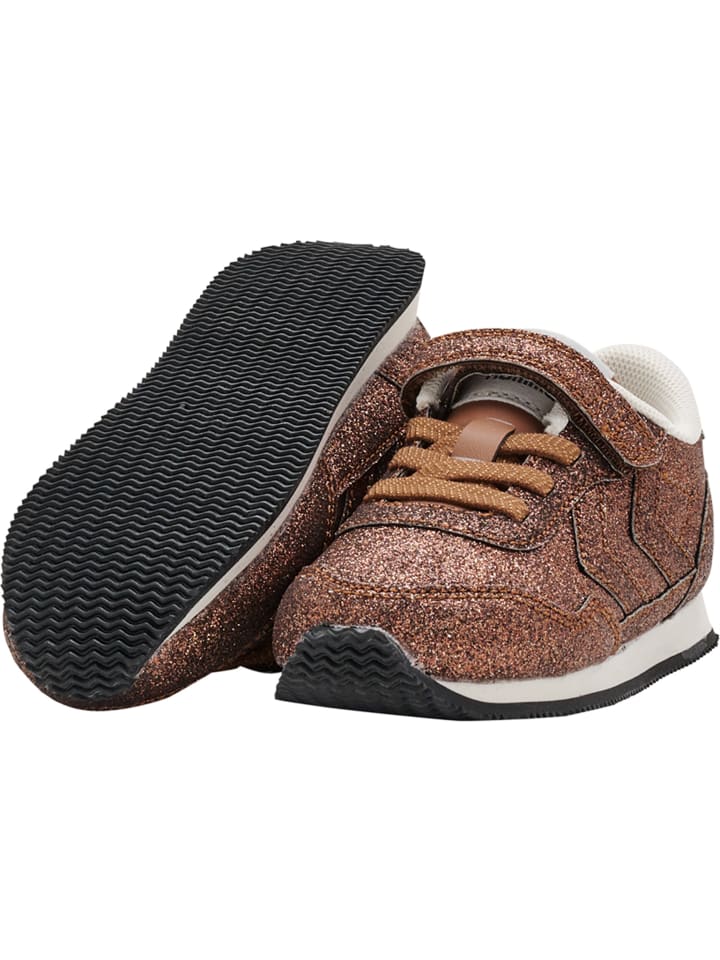 Кроссовки на шнуровке Hummel Elastische Schnürsenkel Sneaker Reflex Glitter Mädchen, цвет COPPER — фото 4