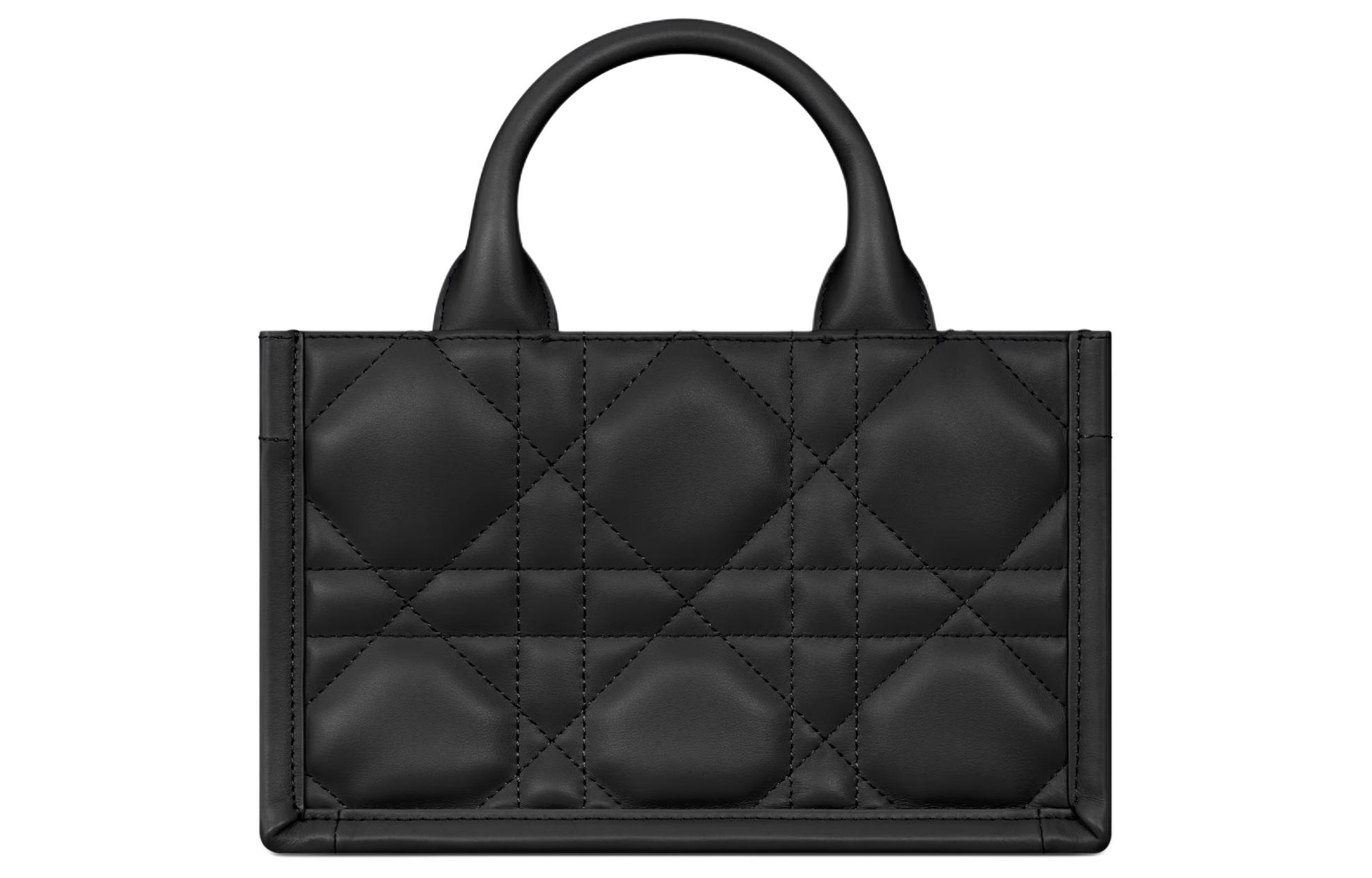 DIOR Сумка BookTote мини из коровьей кожи женская черная — фото 4