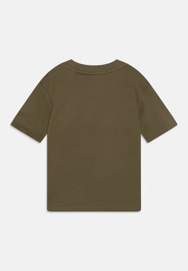 Детская футболка унисекс essentials с принтом Adidas Performance, Olive Strata/Black — фото 2