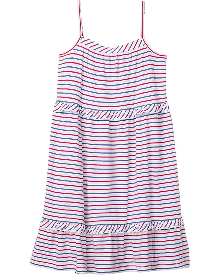 

Платье Vineyard Vines Kids Jersey Tiered Dress, цвет Stripe Whiteredmoon