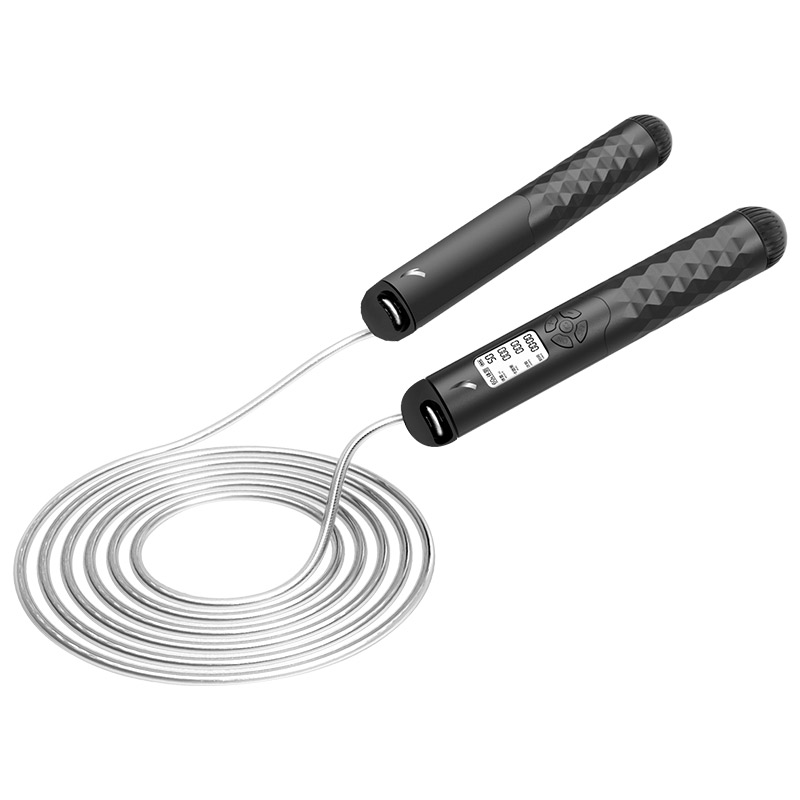 

ANTA Электронная скакалка для спорта и фитнеса с подсчетом прыжков для студентов, ПВХ и стальной трос, контроллер из ABS пластика, 2,9 м, черный