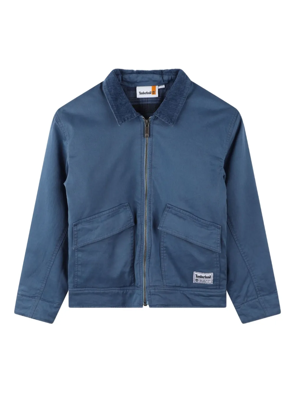 

Куртка с вельветовым воротником и застежкой-молнией спереди Timberland Kids, синий