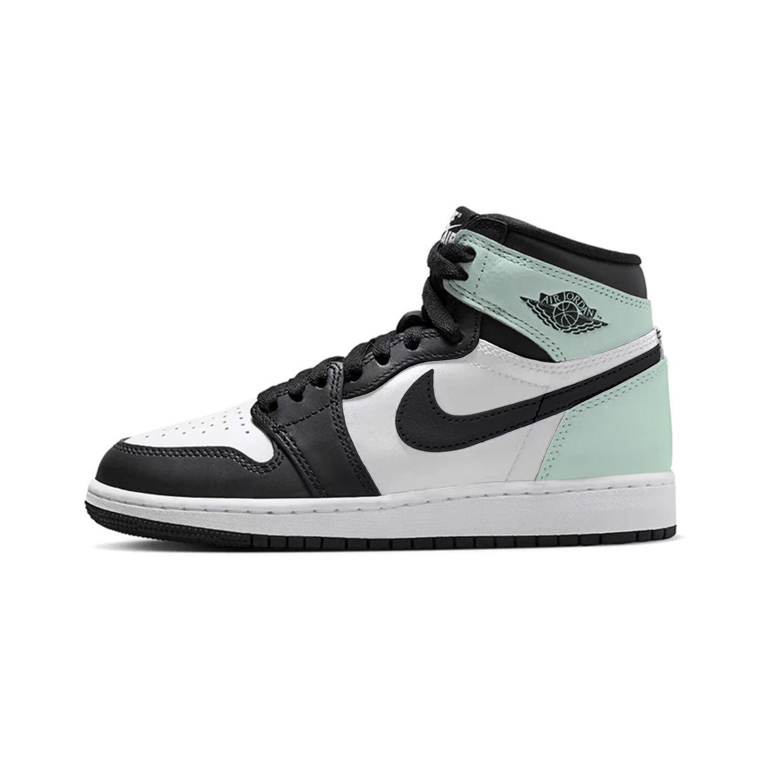 

Кроссовки Air Jordan 1 Vintage Basketball Shoes Women's High-top Black/white/green, цвет Emerald