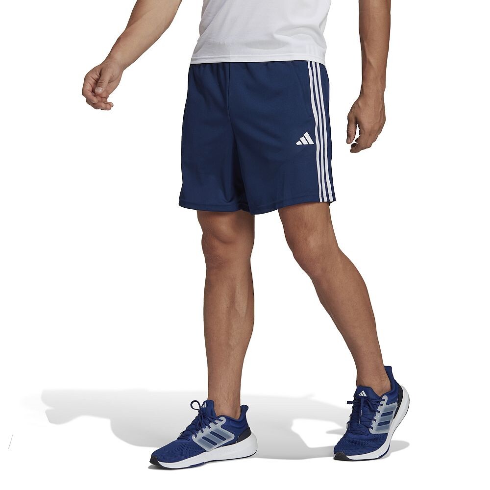 

Мужские шорты для тренинга adidas Essentials 7 дюймов из пике с 3 полосками Adidas, цвет Dark Blue White
