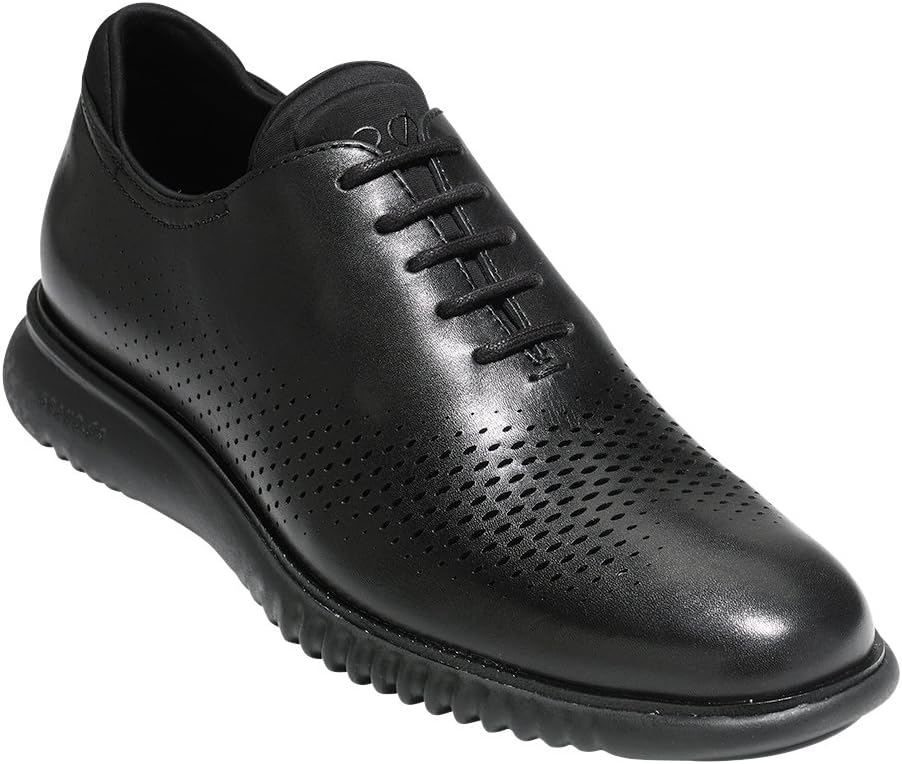 Мужские оксфорды Cole Haan 2.Zerogrand с лазерной перфорацией, черный/черный — фото 2