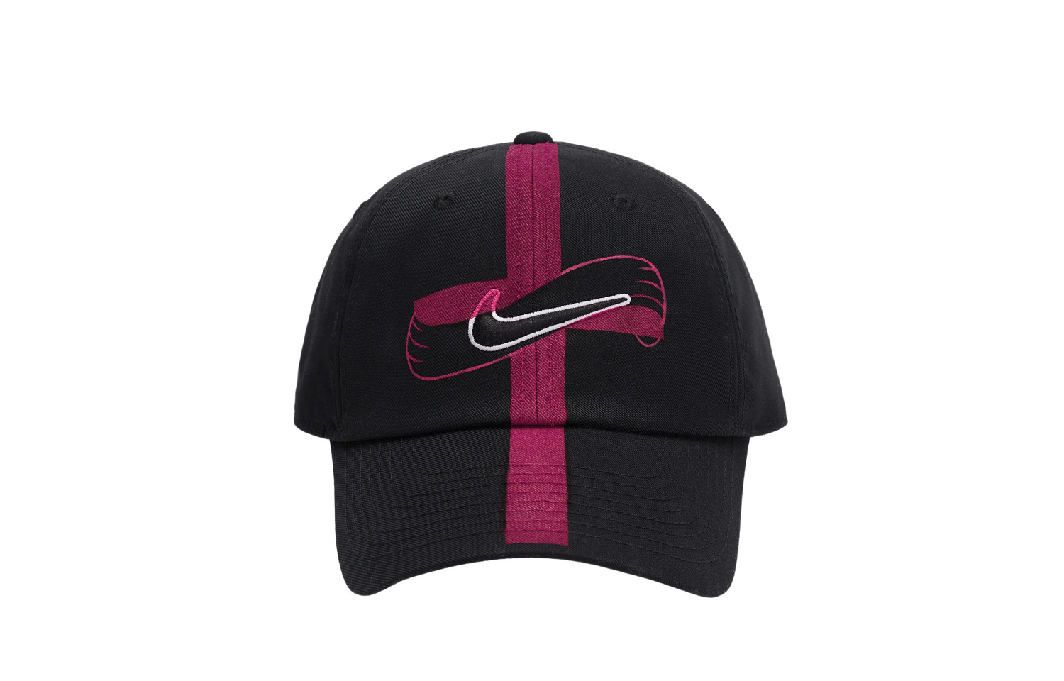 

Nike Бейсболка из полиэстера унисекс черный розово-красный