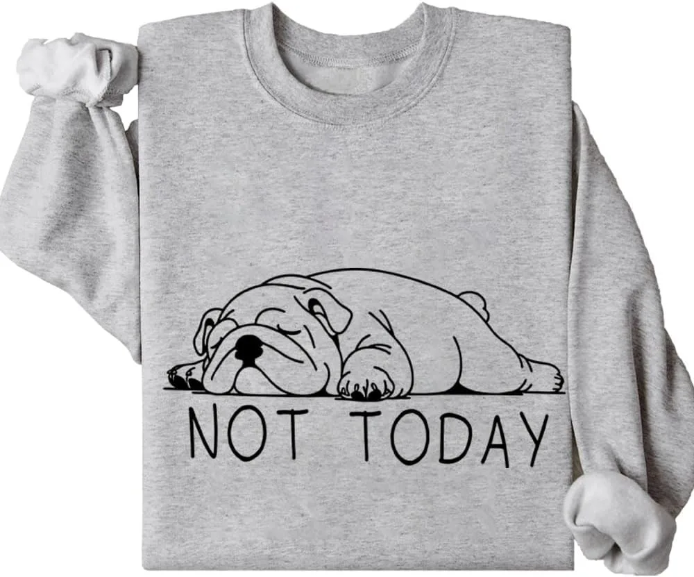 

Толстовка с английским бульдогом Not Today Bulldog Relliot