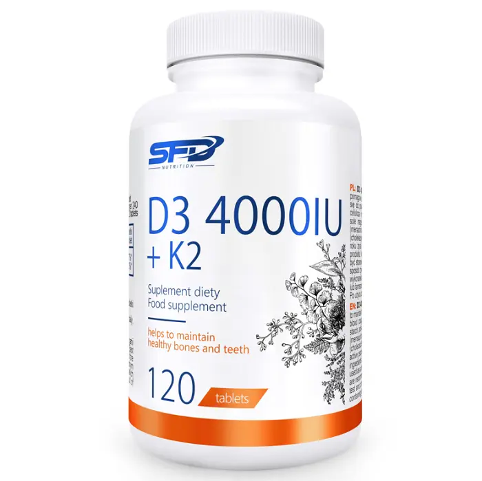 

SFD Witamina D3 4000IU + K2витамин D3+K2, 120 шт.