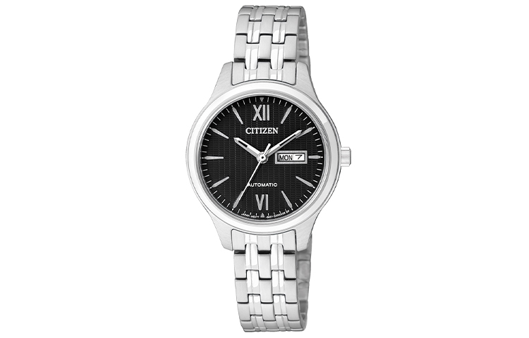 

CITIZEN Часы Women's Japanese / Korean Watch, Black Dial Silver Strap