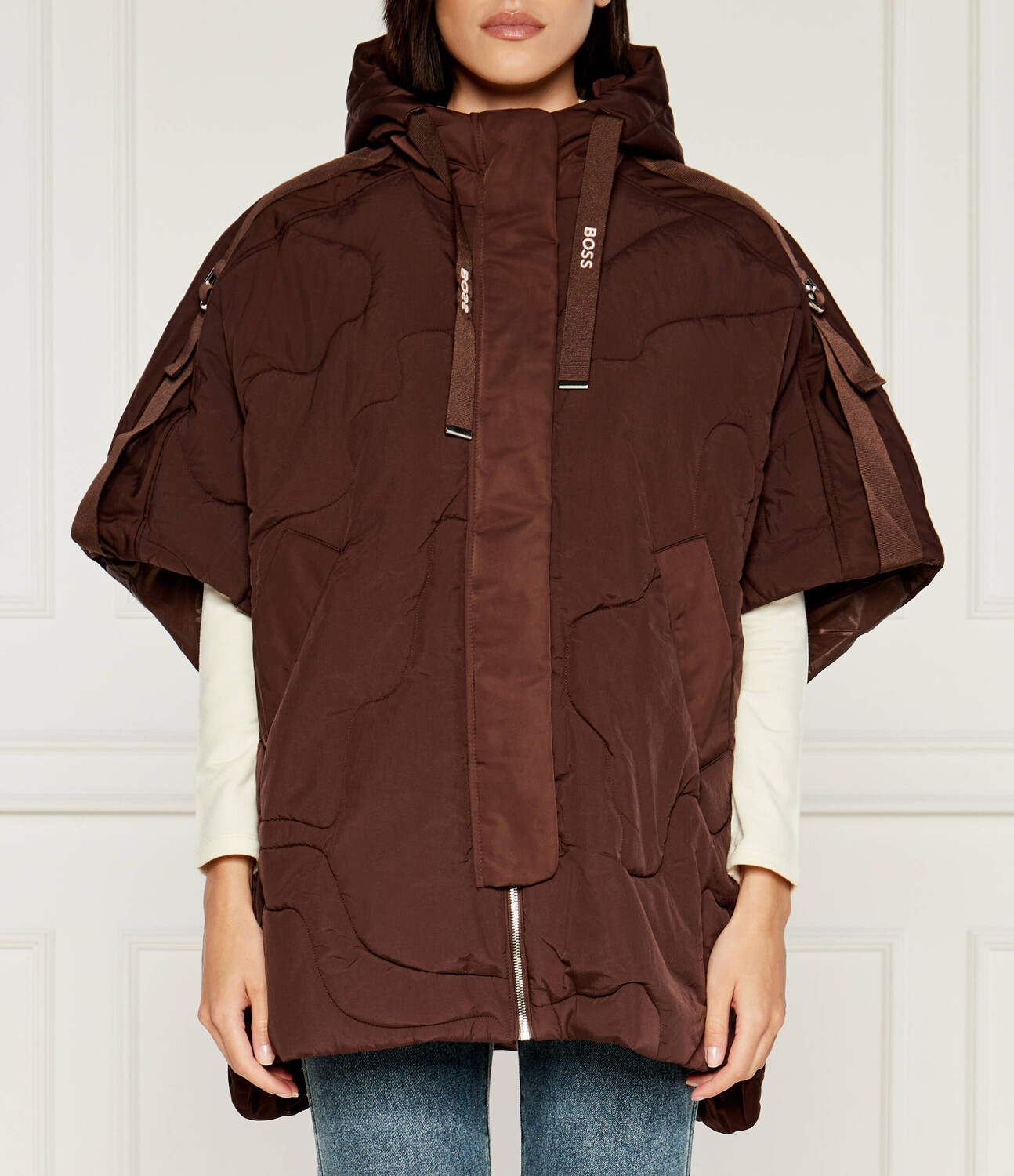 

Куртка BOSS ORANGE Paveste Oversize fit, коричневый