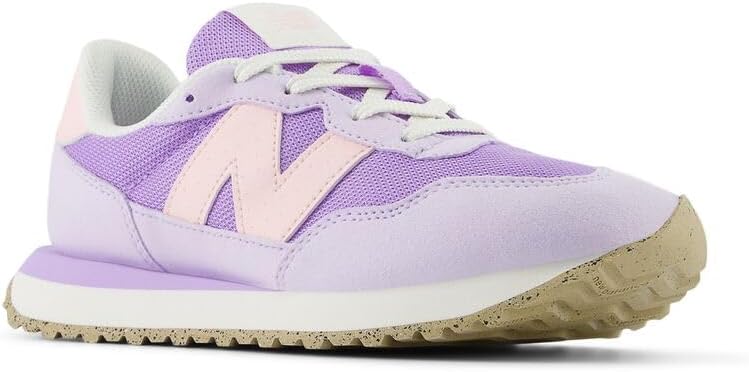 Кроссовки New Balance Kids 237 V1 на шнуровке, розовый/сиреневый — фото 4