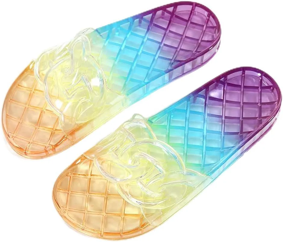 Summer Bathroom Shower Home Couple Crystal Slippers, Transparent Indoor Men's and Women's Anti slip Thick Sole Plastic Slippers Comfortable Walking Сандалии BYDZKJ — фото 4