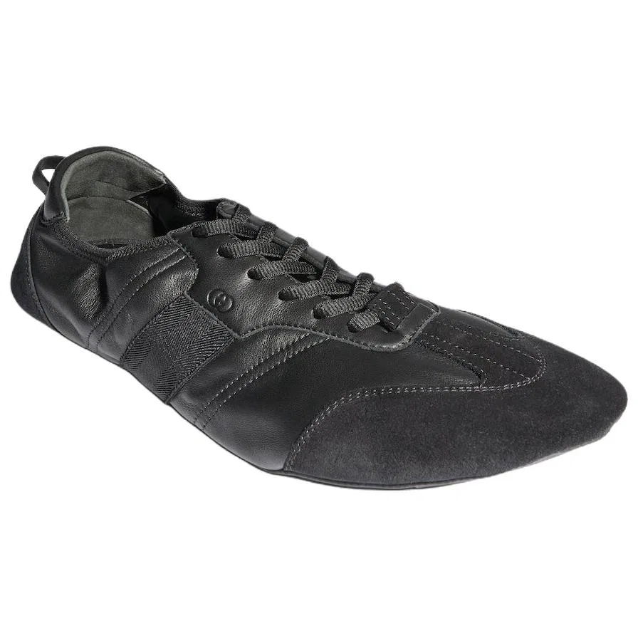 Кроссовки кожаные GUCCI Flex Leather Suede Low Top Black — фото 4