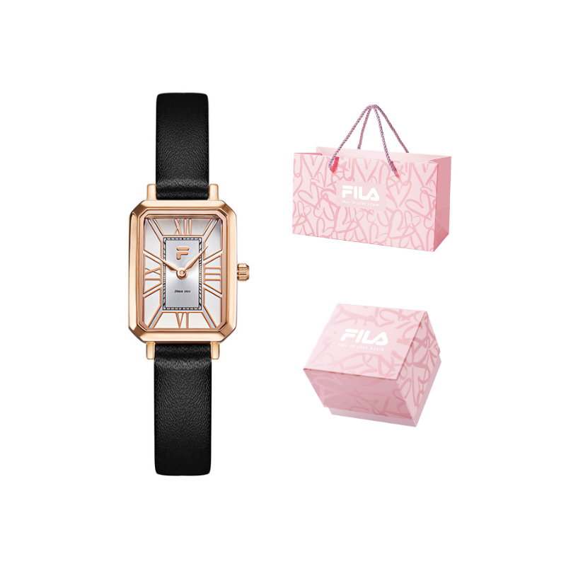 

FILA Часы Years Flowing Collection Wrist Watch Quartz Movement Leather Strap White Dial Women's Watch