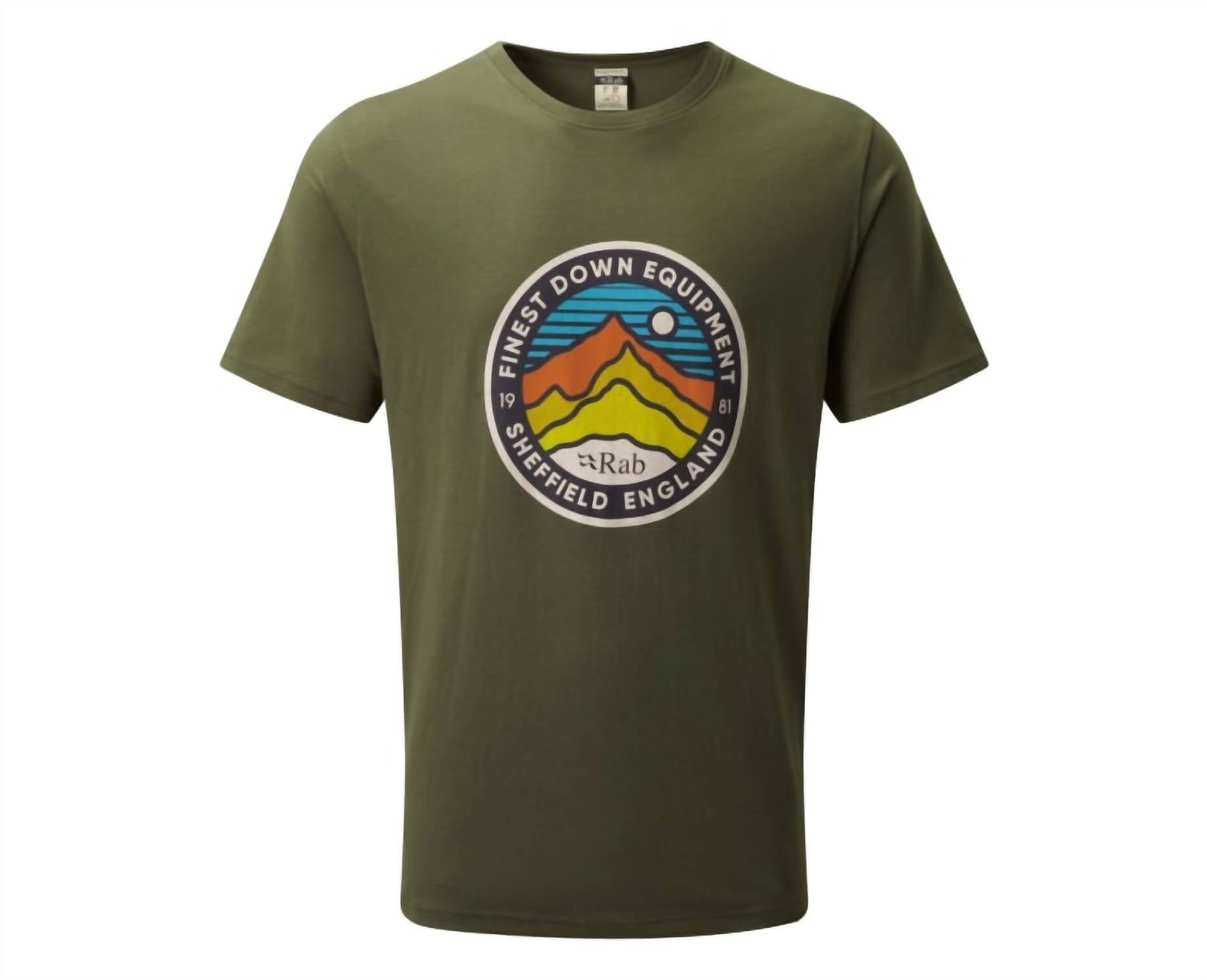 

Мужская футболка Stance 3 Peaks с коротким рукавом в армейском стиле Rab, цвет army