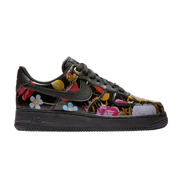 Кроссовки Nike Wmns Air Force 1 Low 'Floral', черный