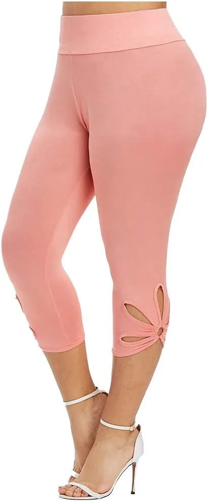 

Ласированные леггинсы для женщин Plus Size High Waisted VOWUA