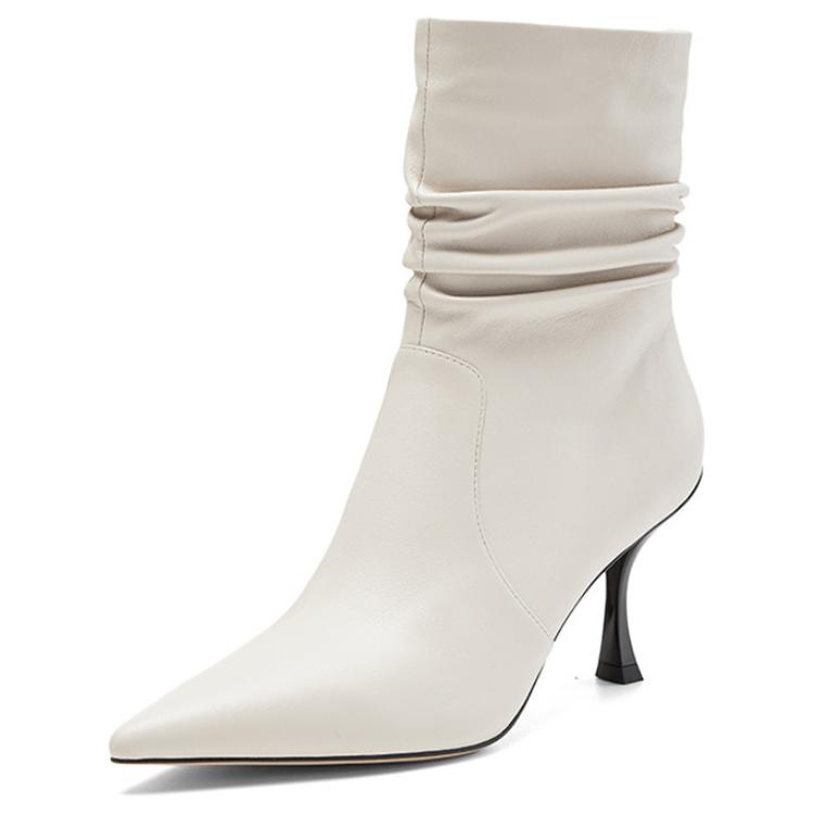 NINE WEST Женские ботильоны на каблуке 8,5 см молочно-белые, цвет Milk White — фото 3
