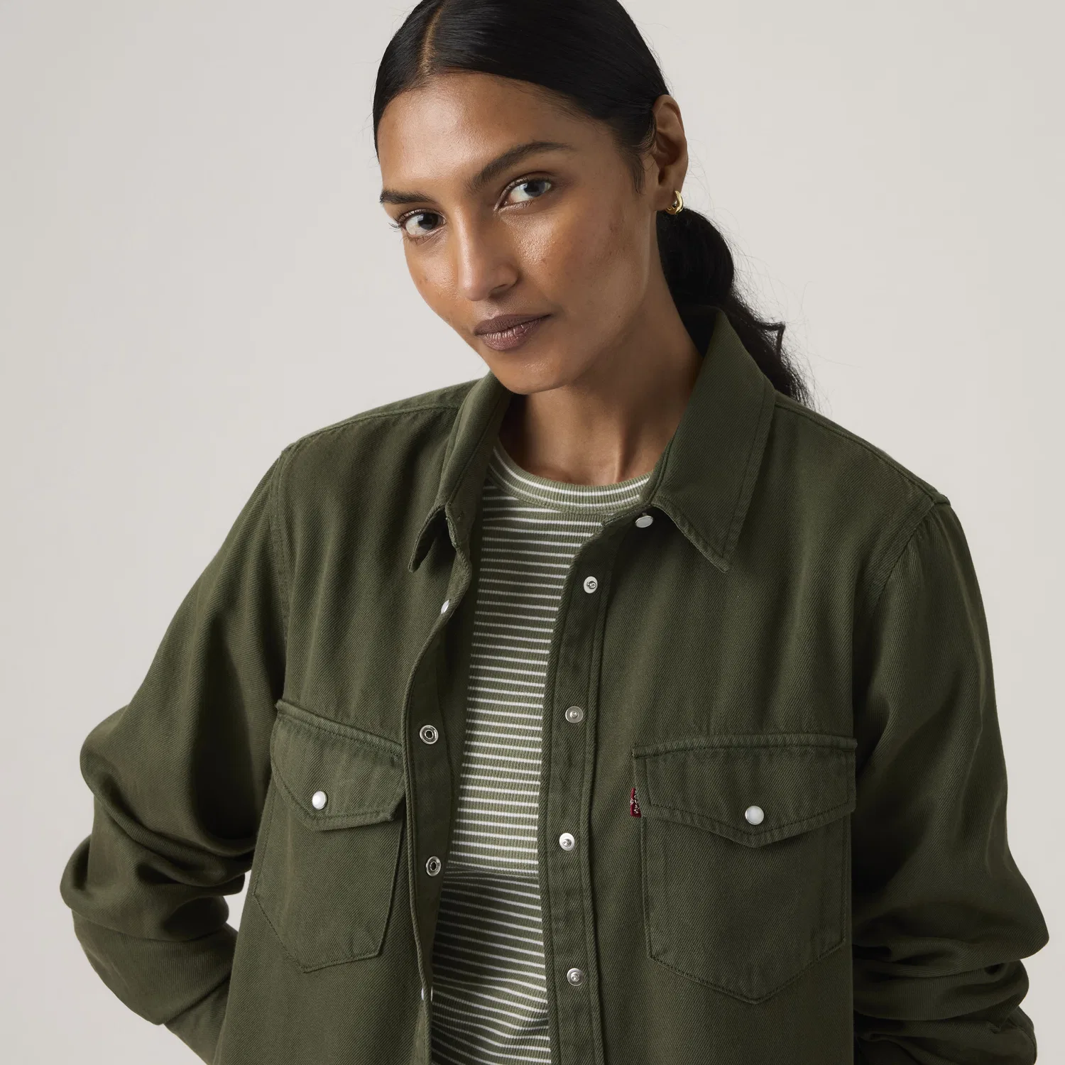 Знаменитая рубашка в стиле вестерн Levi's, Green — фото 2