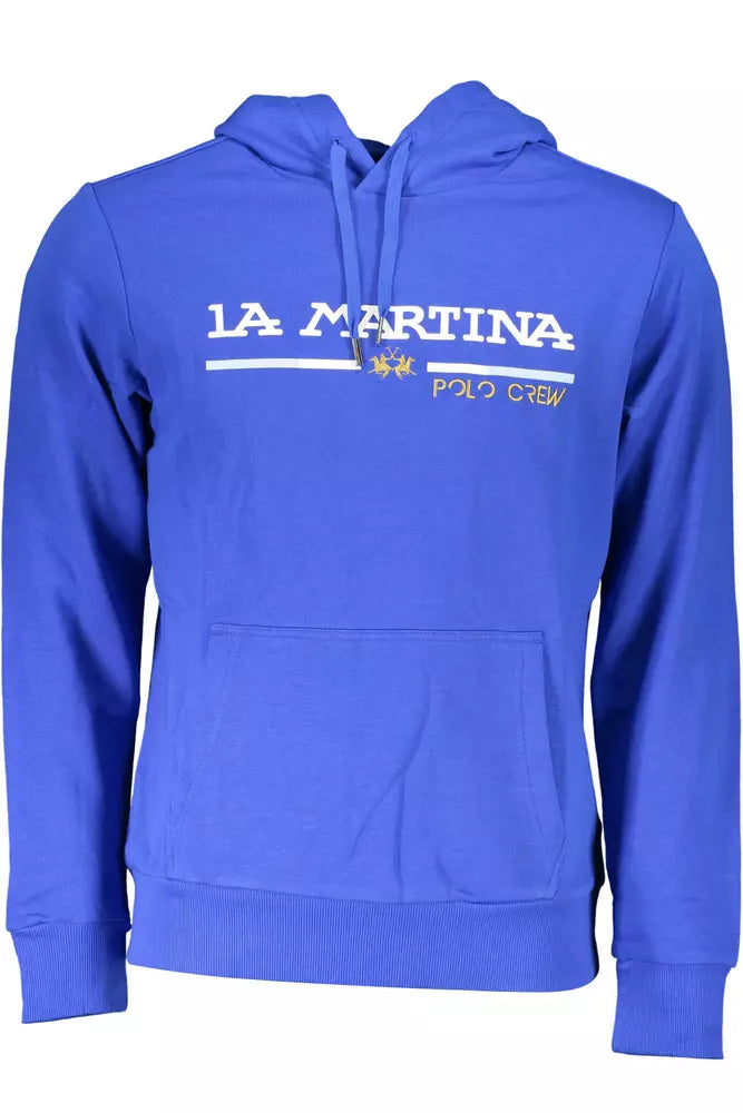 

Мужская толстовка с капюшоном La Martina Chic Embroide, синий